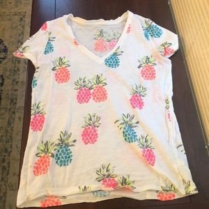 Merona Short Sleeved Pineapple Top